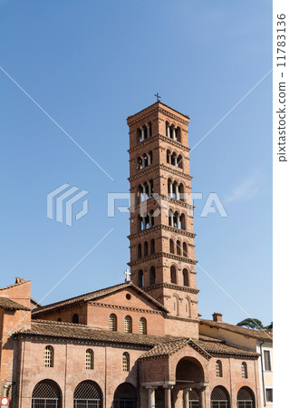 Bell tower of basilica dei Santi Giovanni e Paolo in Rome, Italy Bell tower of basilica dei Santi Giovanni e Paolo in Rome, Italy 11783136