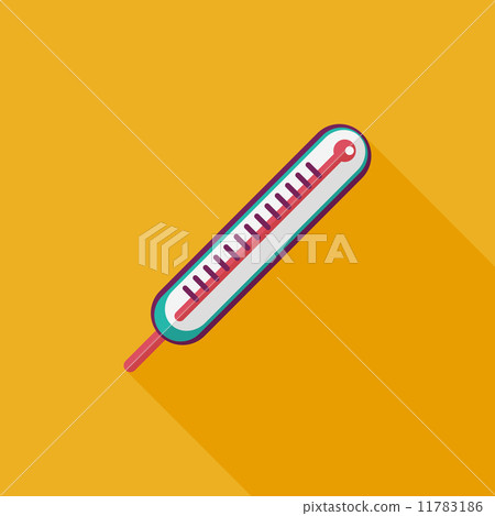 thermometer flat icon with long shadow thermometer flat icon with long shadow 11783186