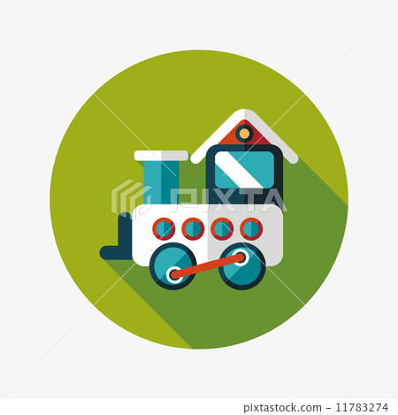 Train toy flat icon with long shadow,EPS 10 Train toy flat icon with long shadow,EPS 10 11783274