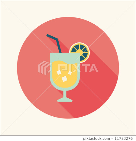 cocktail flat icon with long shadow cocktail flat icon with long shadow 11783276