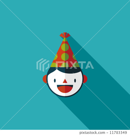 Birthday party boy flat icon with long shadow,eps10 Birthday party boy flat icon with long shadow,eps10 11783349