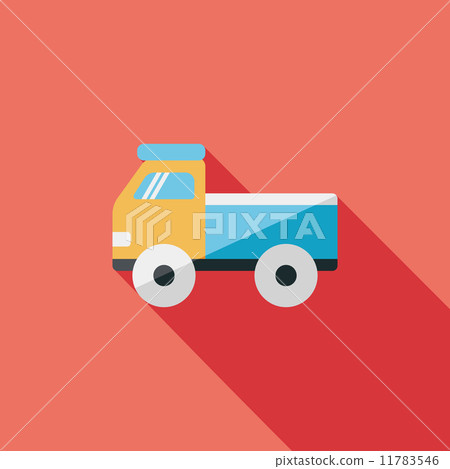 Truck flat icon with long shadow,eps10 11783546