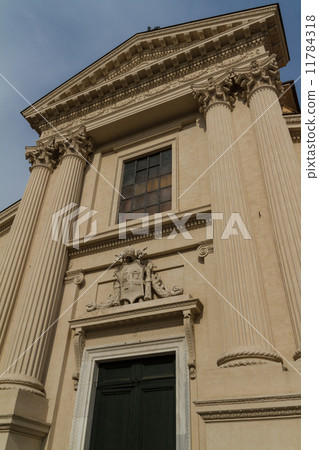 Great church in center of Rome, Italy. 11784318