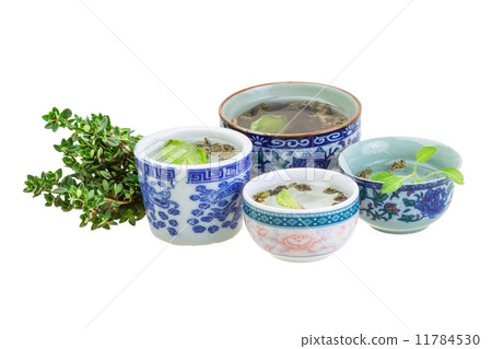 Tea with thyme and mint 11784530