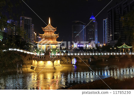 Night view of Jiaxiu Building, Guiyang, China Night view of Jiaxiu Building, Guiyang, China 11785230