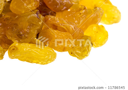 Golden raisins over white 11786545