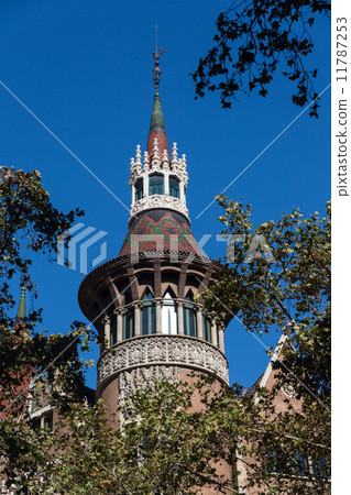 Modernist house like a castle in Barcelona city Modernist house like a castle in Barcelona city 11787253