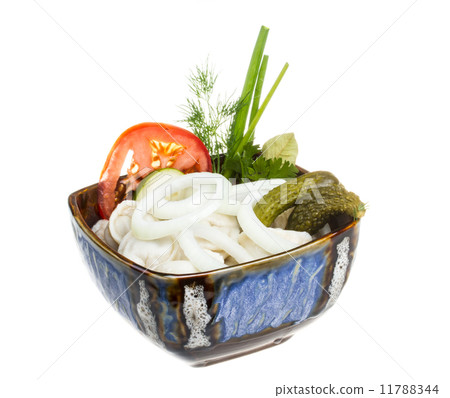 Bowl with traditional russian dish - pelmeni 11788344