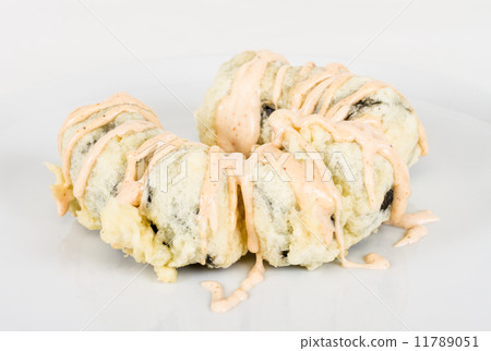 Japanese Cuisine -Tempura Maki Sushi (Deep Fried Roll made of sa Japanese Cuisine -Tempura Maki Sushi (Deep Fried Roll made of sa 11789051