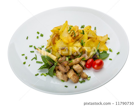 Fried pork with potato 11790730