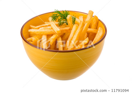 French fries on white background 11791094