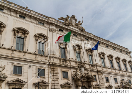 Rome, the Consulta building in Quirinale square. 11791484