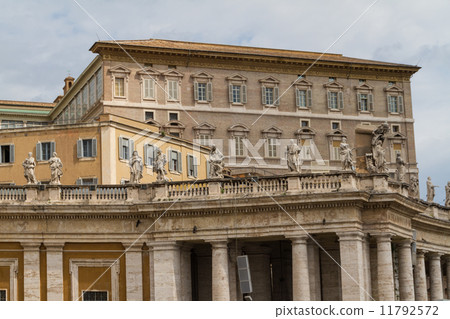 Buildings in Vatican, the Holy See within Rome, Italy. Part of S 11792572