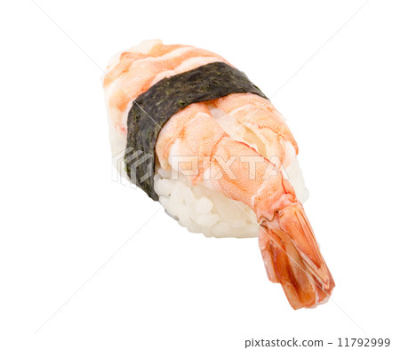 Shrimp sushi closeup isolated on white background Shrimp sushi closeup isolated on white background 11792999
