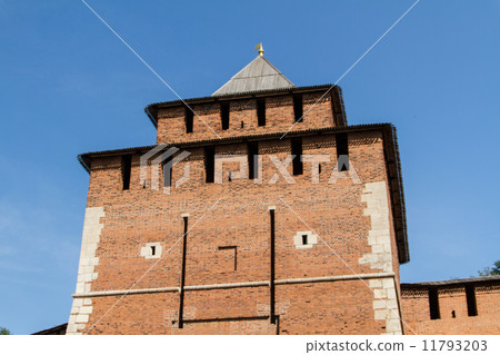 Kremlin wall at Nizhny Novgorod in summer. Russia Kremlin wall at Nizhny Novgorod in summer. Russia 11793203