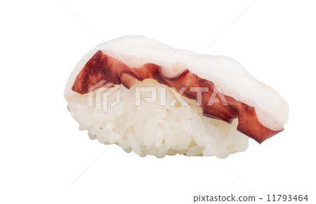 Japanese sushi with meat octopus on a white background 11793464