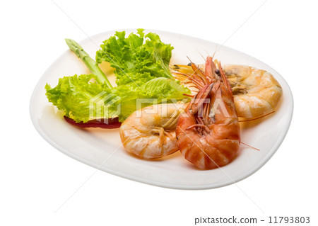 Boiled king prawns Boiled king prawns 11793803