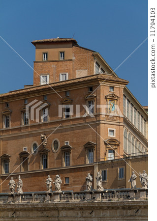Buildings in Vatican, the Holy See within Rome, Italy. Part of S 11794103