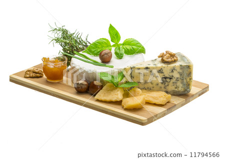 Assorted cheese - brie, dor blue and hard old yellow cheese Assorted cheese - brie, dor blue and hard old yellow cheese 11794566