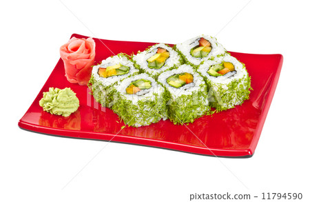 japan vegetarian roll with dill and vegetables 11794590