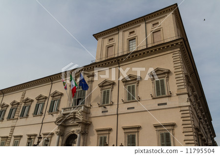 Rome, the Consulta building in Quirinale square. 11795504
