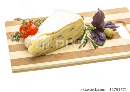 A piece of soft brie cheese A piece of soft brie cheese 11795771