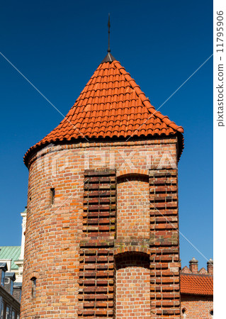 Sights of Poland. Warsaw Old Town with Renaissance Barbican 11795906