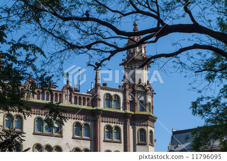typical buildings 19th-century in Buda Castle district of Budape 11796095