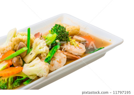 Shrimps with vegetables Shrimps with vegetables 11797195