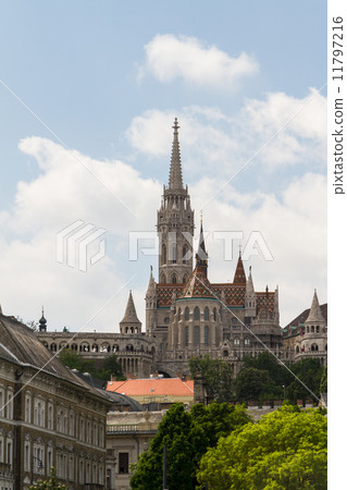 typical buildings 19th-century in Buda Castle district of Budape typical buildings 19th-century in Buda Castle district of Budape 11797216