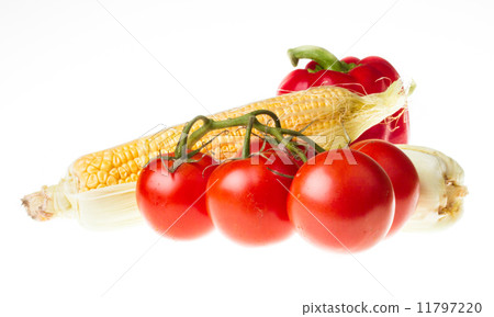 pepper, ripe yellow corn and tomato 11797220