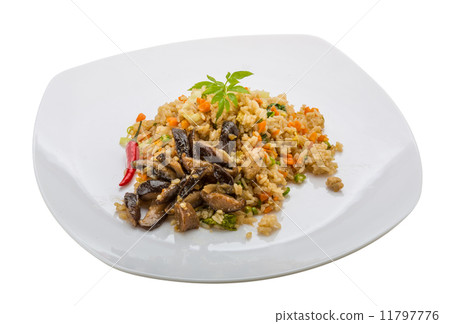Fried rice with mushrooms 11797776