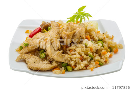 Fried rice with chicken Fried rice with chicken 11797836