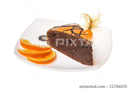 Slice of chocolate cake 11798870