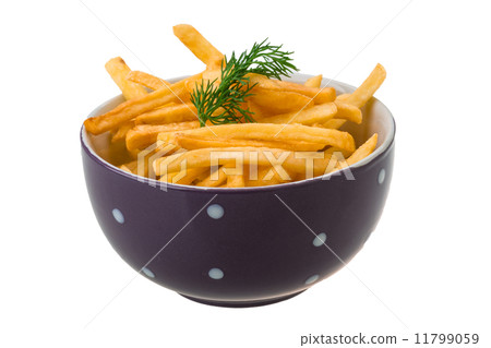 French fries on white background 11799059