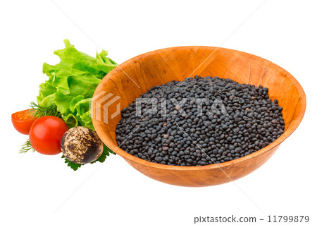 Black raw lentils Black raw lentils 11799879
