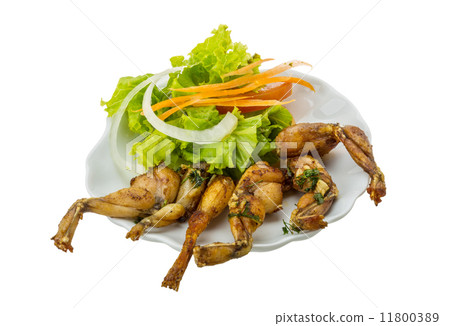 Grilled frog legs 11800389