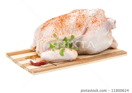 Raw chicken with paprika Raw chicken with paprika 11800624