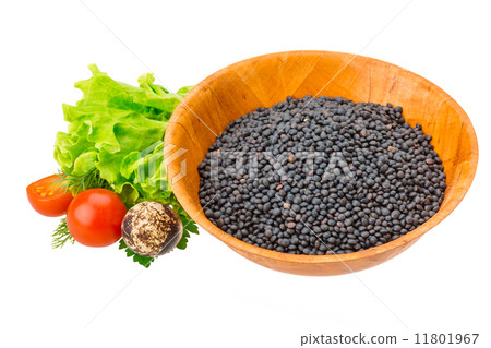 Black raw lentils 11801967