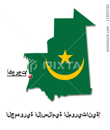 Map of Mauritania in its colors Map of Mauritania in its colors 11802582