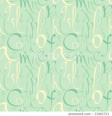 Seamless pattern with hand drawn letters - Stock Illustration [11802721 ...