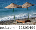 Two umbrella  at the beach 11803499