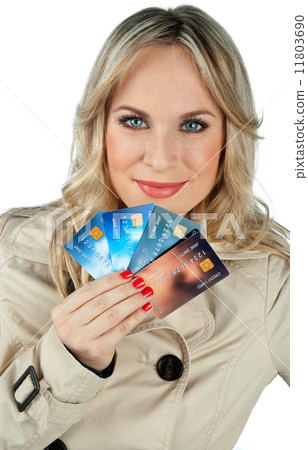 woman with credit cards 11803690