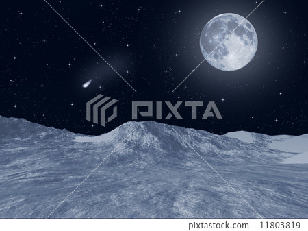 The moon over snow tops 11803819