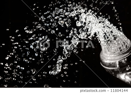 Shower head with water on black. Shower head with water on black. 11804144