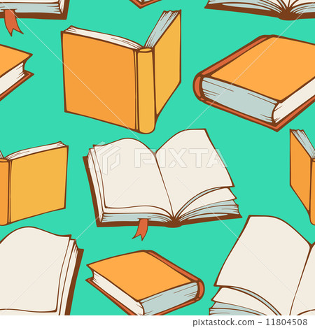 Seamless pattern with hand drawn decorative books 11804508