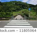 A pedestrian crossing the Tayama bridge 11805064
