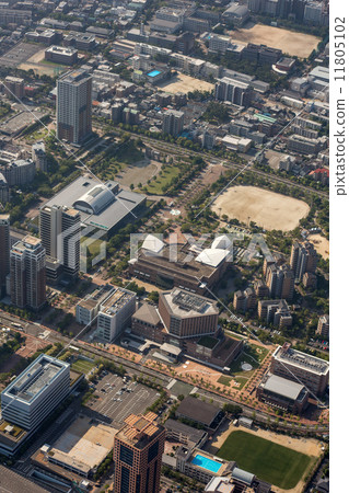 3-chome，Hyakuhama，Sakui-ku，福岡縣，福岡縣的鳥瞰圖 11805102