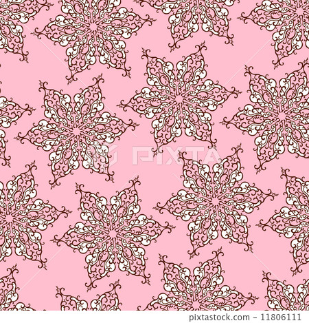 Seamless pattern with decorative snowflakes 11806111