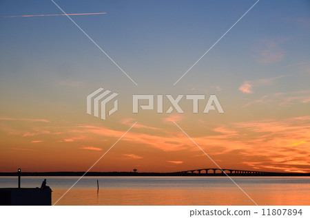 Watching bridge at sunset Watching bridge at sunset 11807894